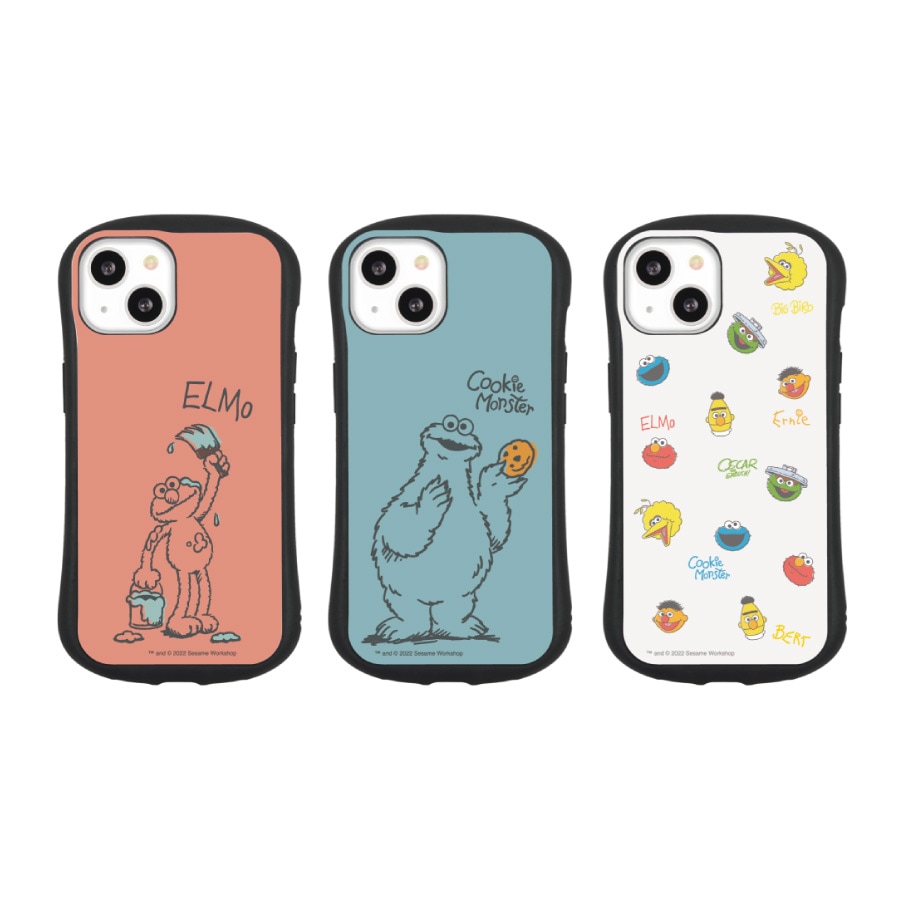 セサミストリート iPhone13対応 ハイブリッドガラスケース | すべての