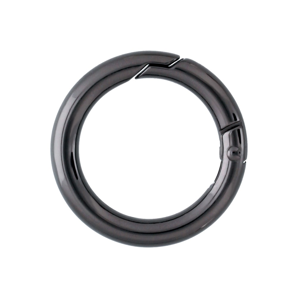 ダイキャストカラビナ φ6.0×40mm 丸線丸型 ブラック｜パーツ材料の通販