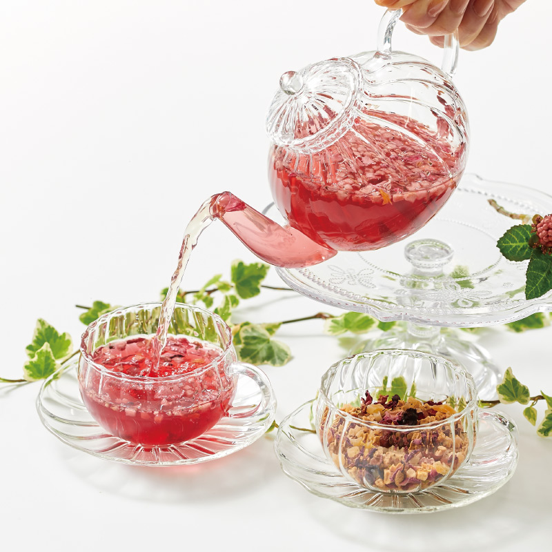 耐熱ガラスのティーセット