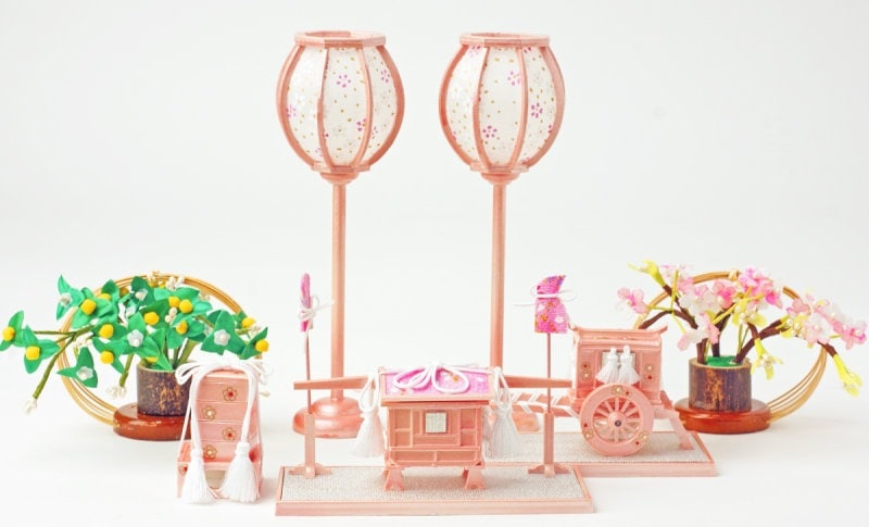 雛人形 一秀 ケース飾り 平飾り 五人飾り さくらさくら 木目込人形飾り