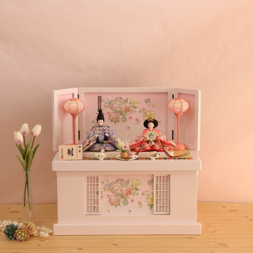 雛人形 ひな人形 収納飾り 親王飾り はるる 横幅55cm 小芥子親王