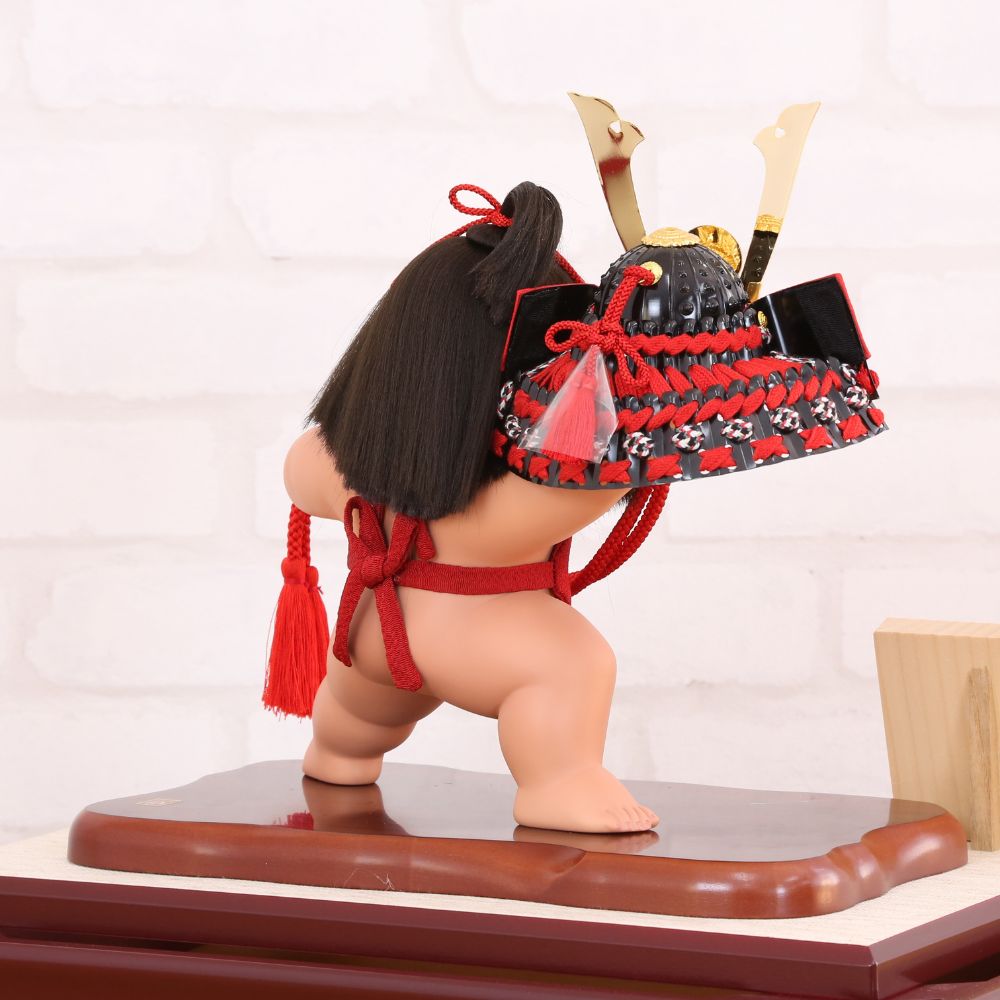 五月人形 金太郎 ケース飾り ケース入り 8号金太郎兜持ち ケース