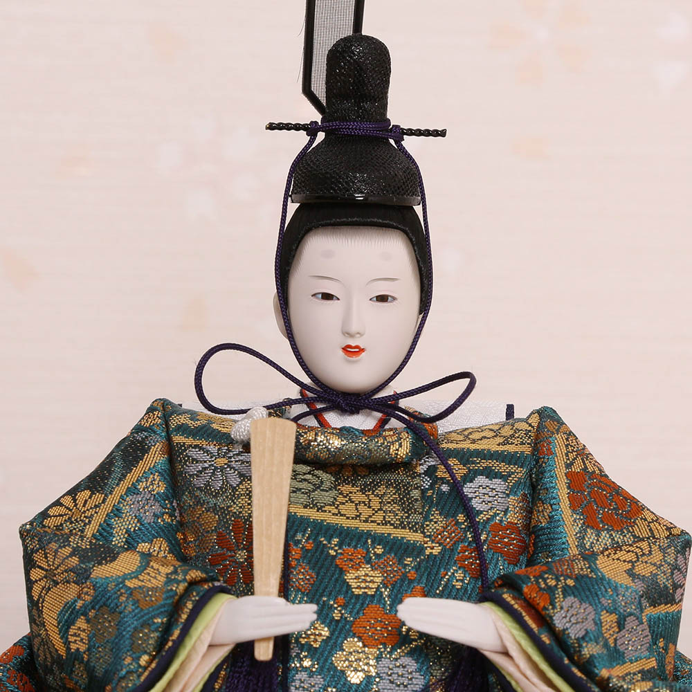 雛人形 コンパクト 宴桜 芥子親王 華紋様金屏風 横幅55cm 初節句