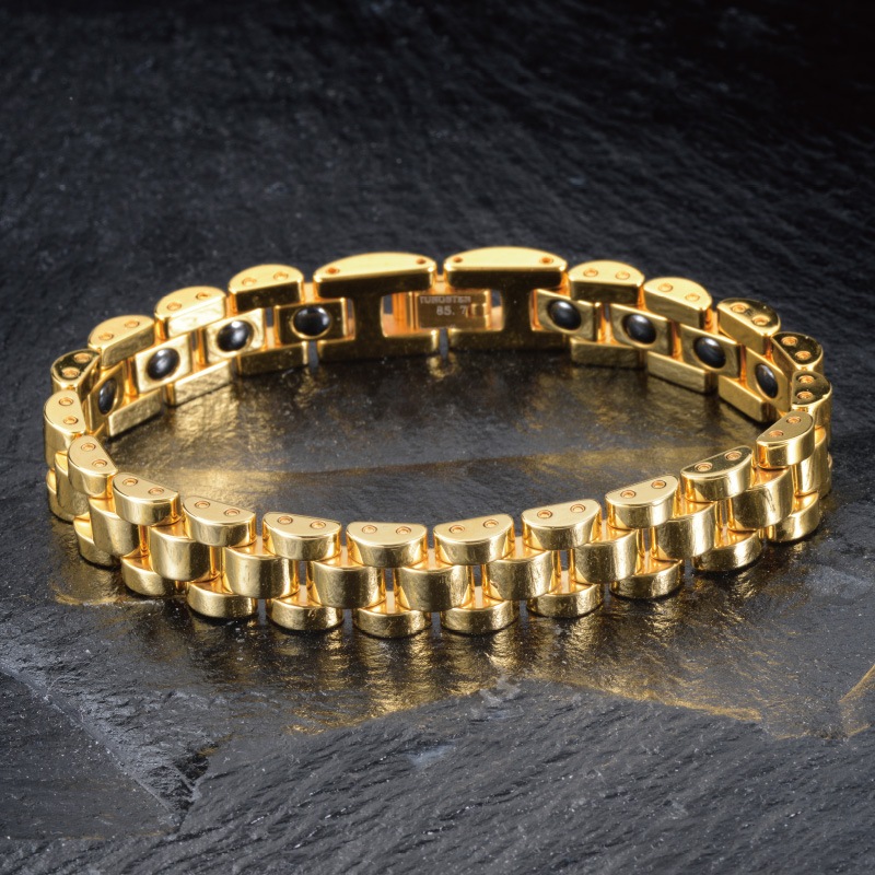 タングステンゴールドライン磁気ブレスレット 【ポイント5%還元中