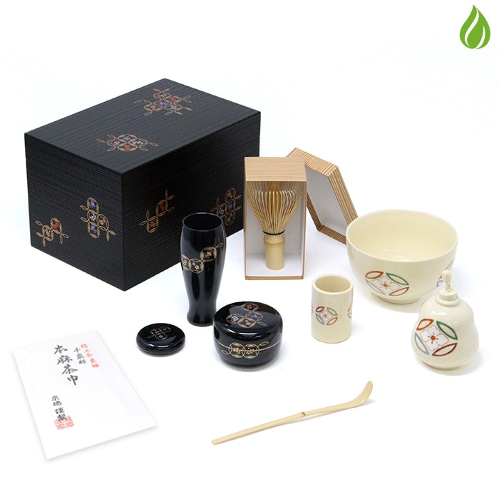 茶道具 茶箱 基本10点 セット 【 花七宝 】（メーカー直送品）【返品
