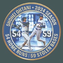 大谷翔平 2024年ナ・リーグ「54－59」記念 純金・純銀メダル