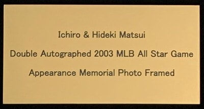 ☆殿堂入り記念☆イチロー&松井秀喜 直筆フォアフォールドサイン