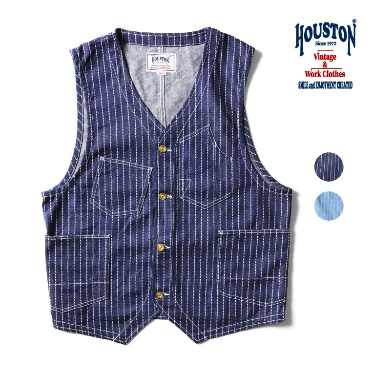 HOUSTON / ヒューストン 51550 WABASH DENIM RAILROADER WORK VEST