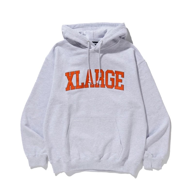 MサイズX-LARGE メンズ COLLEGE LOGO HOODED 101233012018 ASH
