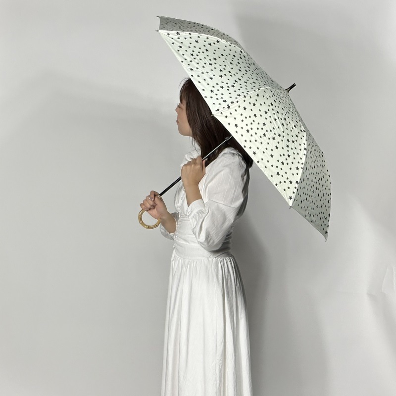 傘・折りたたみ傘・日傘の販売 ショートワイド傘 遮熱&完全遮光 星柄