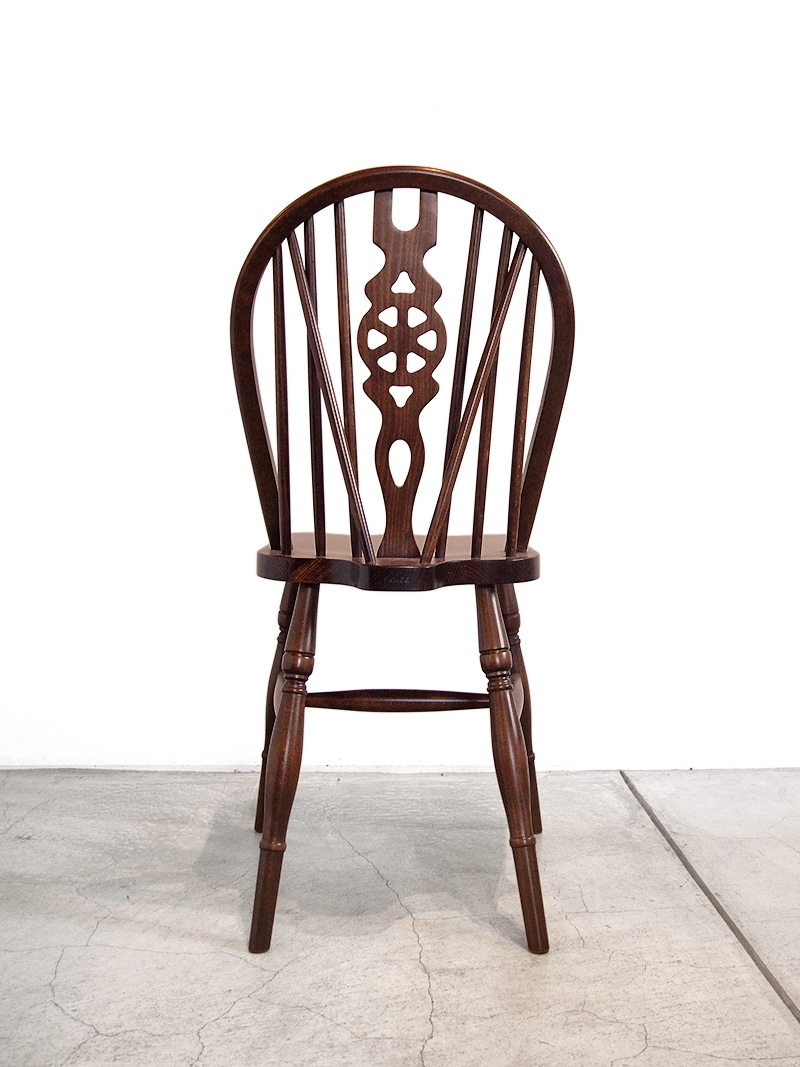 ナラ材 無垢材 レザーチェア ダイニングチェア アンティークチェア 古