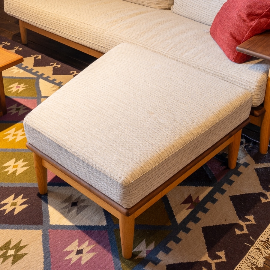 OUTLET】シビル 3人掛けソファ（オットマン・ヘッドレスト2個付き