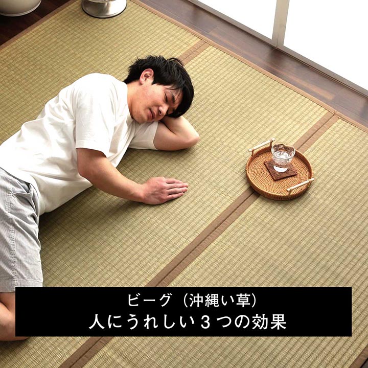 20日間返品無料】国産い草ラグ DX沖縄ビーグ ｜イケヒコ公式通販