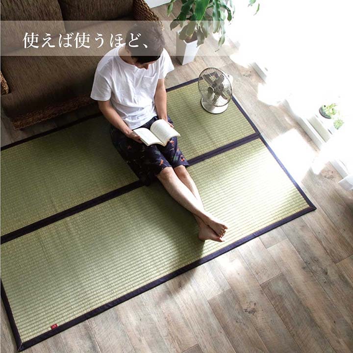 国産 い草ラグ DX沖縄ビーグ イケヒコ×カイハラデニム｜イケヒコ公式通販