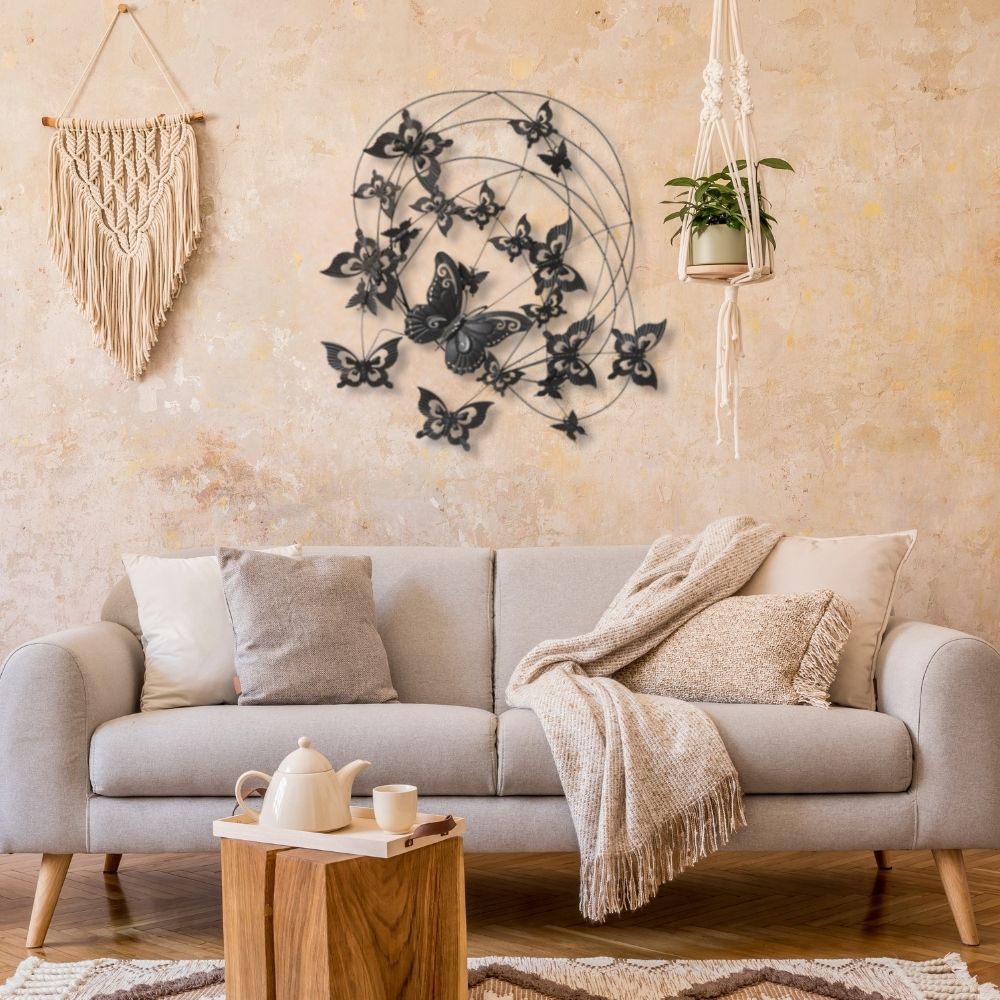 インテリア壁飾り 蝶 ウォールデコ 幅68cm×高さ73cm｜おしゃれな