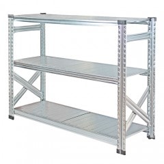 メタルシステム：SUPER123》 スチールシェルフ 幅127.7cm