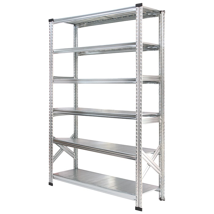 メタルシステム：SUPER123》 スチールシェルフ 幅127.7x高さ184.0x奥行
