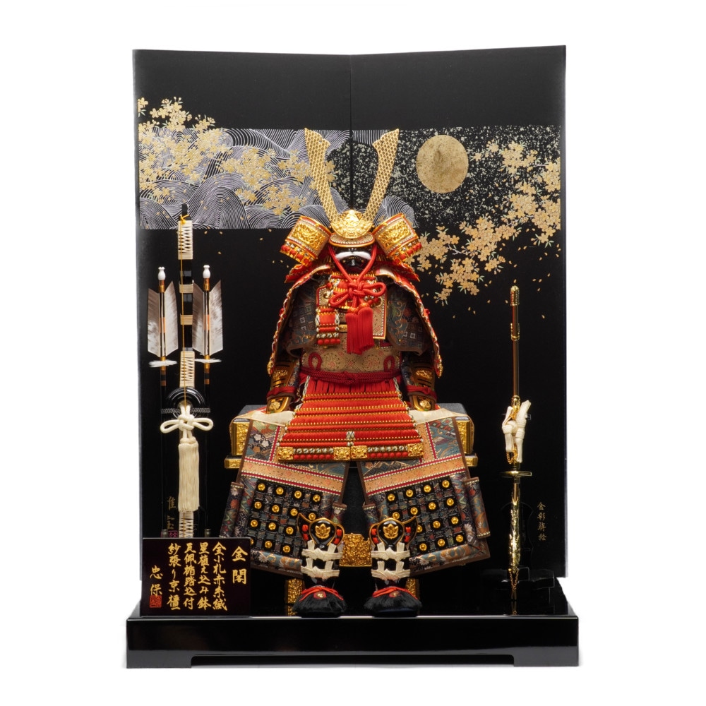 五月人形】10号 金閣 赤糸威 鎧飾り〈忠保作〉 ｜雛人形・五月人形の