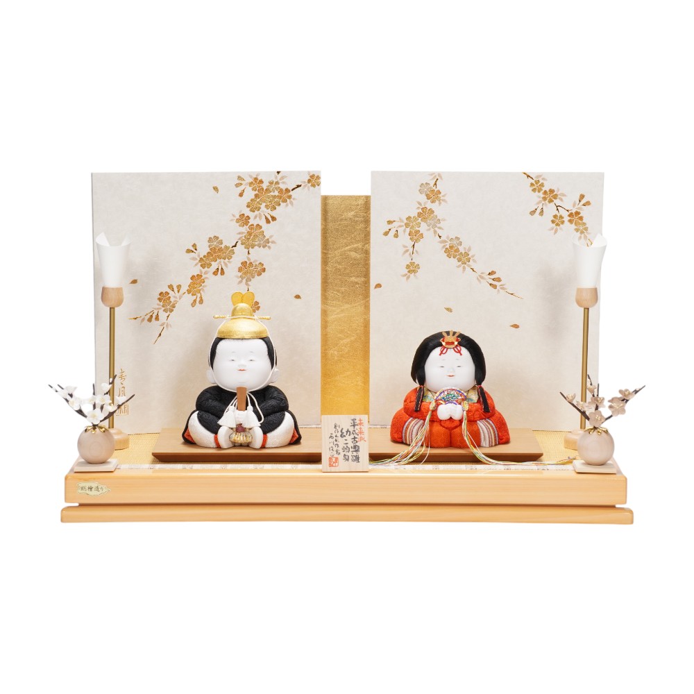 木目込み雛人形】平成古典 黒袍 親王飾り | 石川佳正作 ｜雛人形・五月