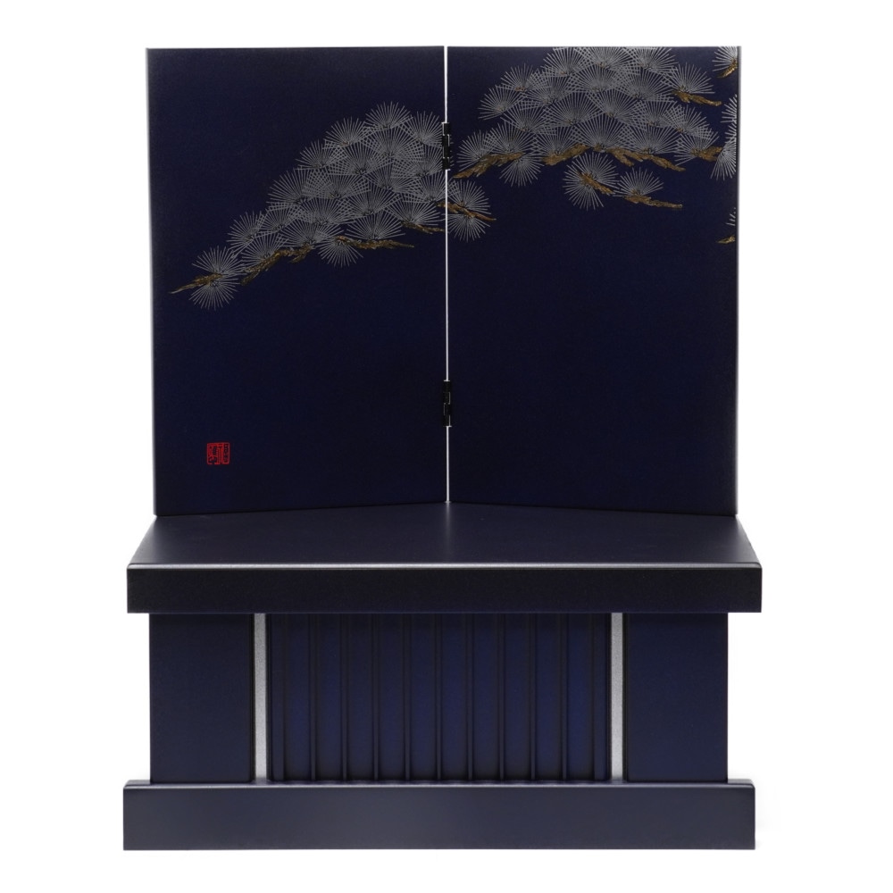 五月人形】9号 彫金 三日月 伊達政宗 兜収納飾り〈上原玉鳳作