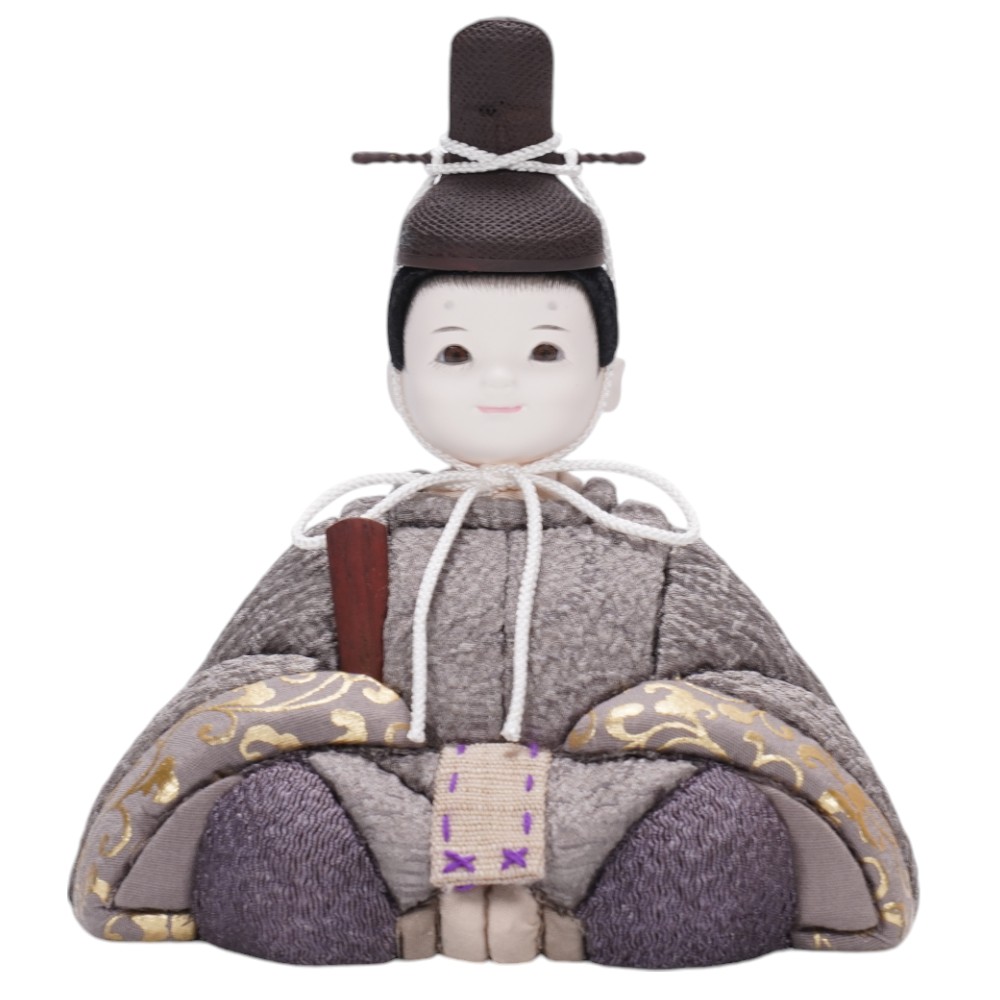 木目込み雛人形】草木染(ログウッド×ビワ) 親王揃いアクリルケース飾り