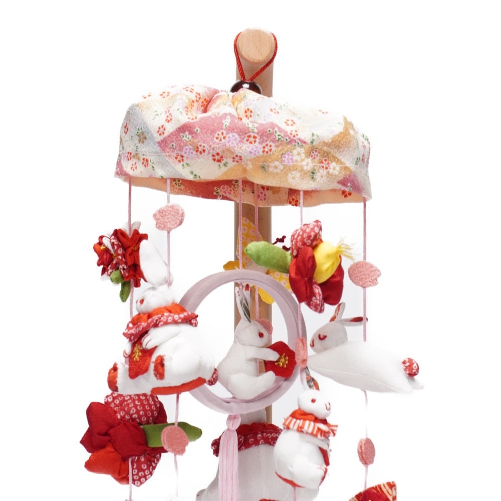 つるし飾り】うさぎっ子 あかり 3-83SRK 〈女の子〉[233T-037