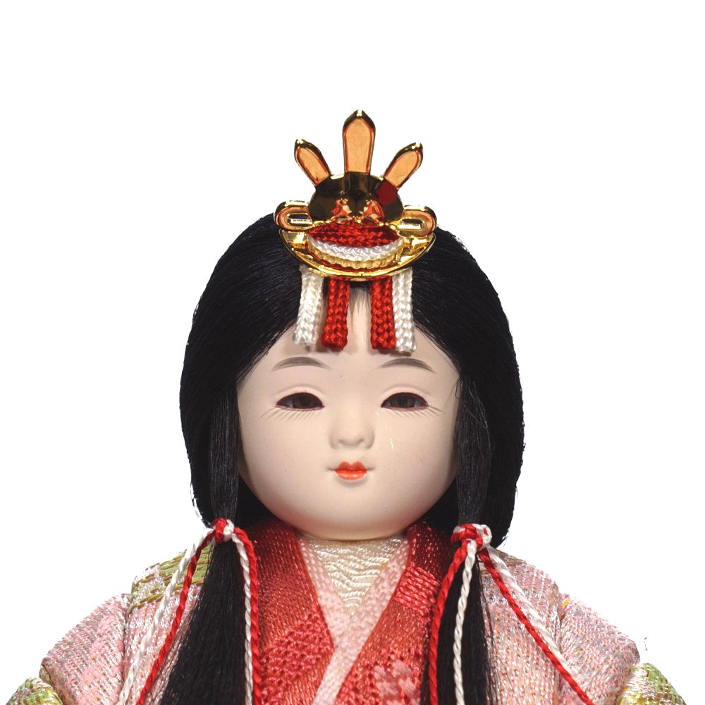 木目込み雛人形】桃山雛(水色・ピンク) 親王飾り | 木村一秀作