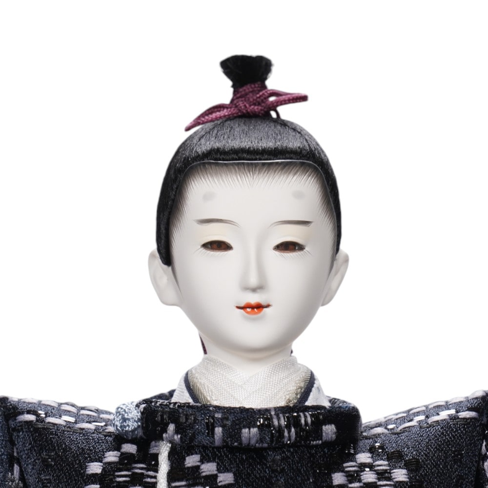 雛人形】京十二番 平安 横段菱小市松寄せ文様 親王揃い収納飾り | 小出