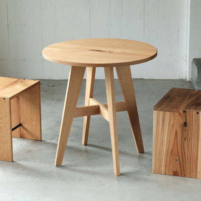 丸カフェテーブル 2人掛け（ナラ） | 家具,テーブル・デスク