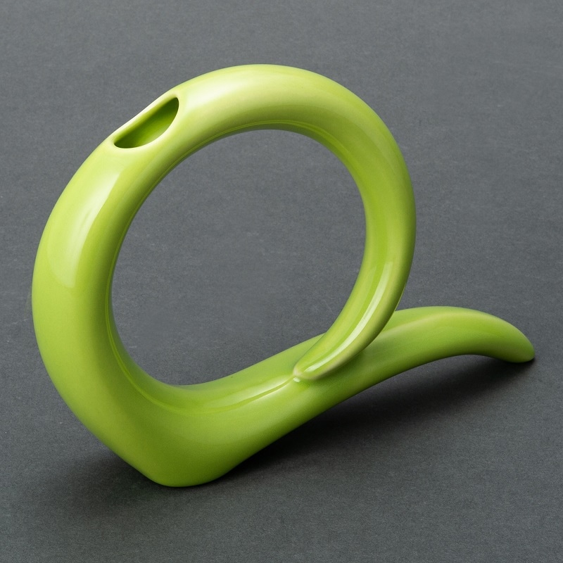 信楽焼花器 「フリーラ2」 49393831 グリーン | 花器・花瓶,陶器