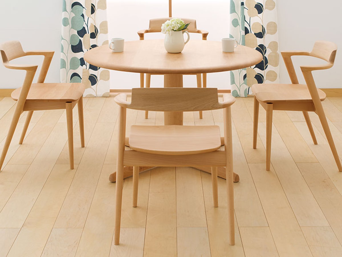 飛騨産業☆キツツキ☆ラウンドテーブル ダイニングテーブル☆付属