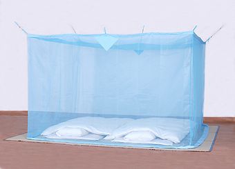 蚊帳 片麻(色：ブルー) 6畳用 - 国内蚊帳生産No.1 越前蚊帳の「蚊帳