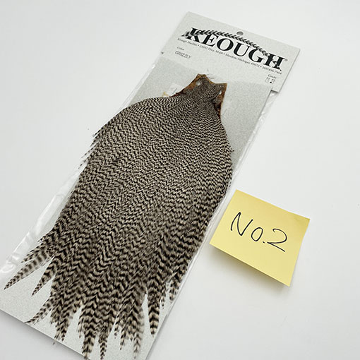 KEOUGH ハックルケープ ＃2 グリズリー（No.2)