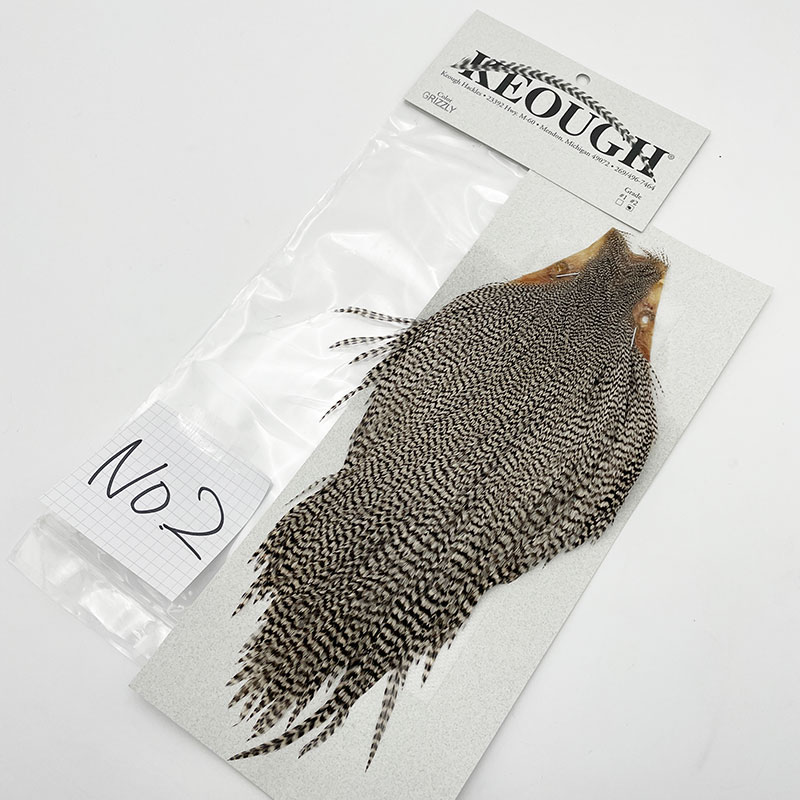 KEOUGH ハックルケープ ＃2 グリズリー（No.2)