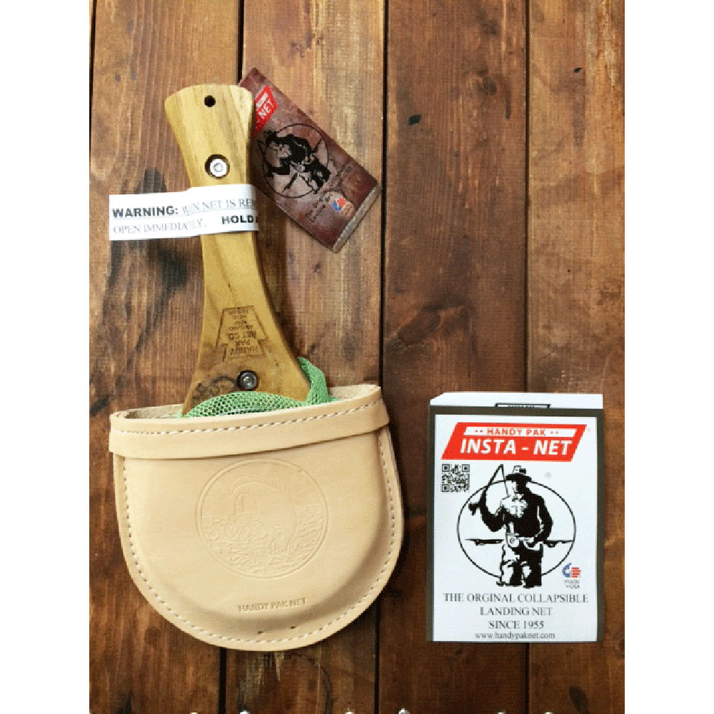 インスタネット・革ケース・ウッドハンドル（メッシュ / ナイロンネット）