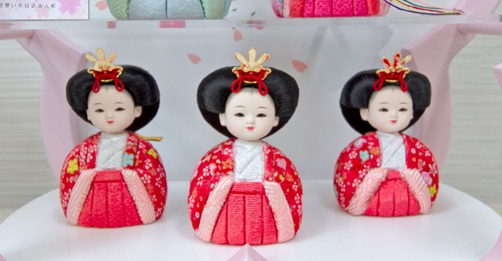 雛人形 コンパクト ROCORO(ロコロ) 桜型ケース平飾り｜春らしい雛人形