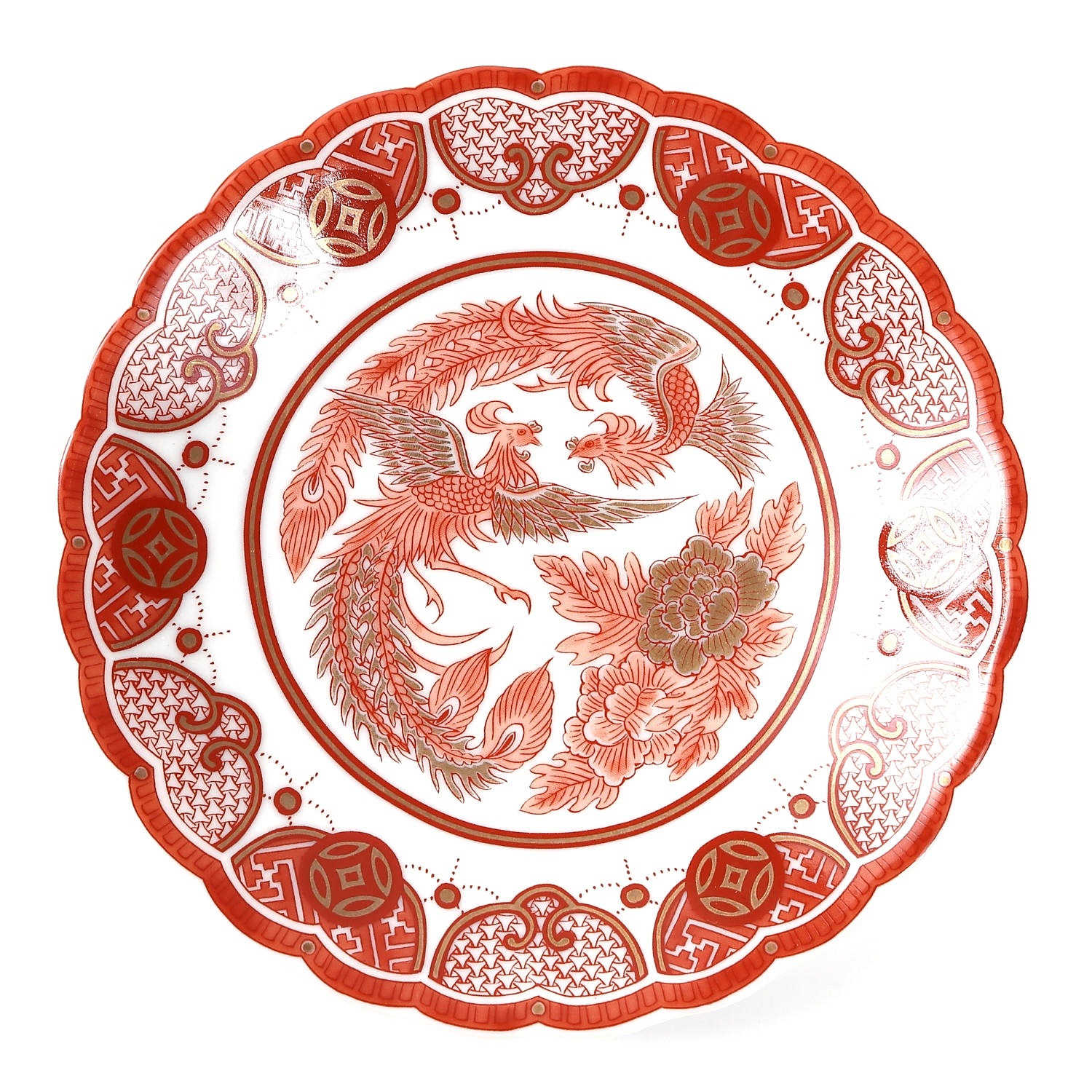 九谷焼】4号皿・時代画風赤絵【青郊】｜創亭やぶきたオンライン