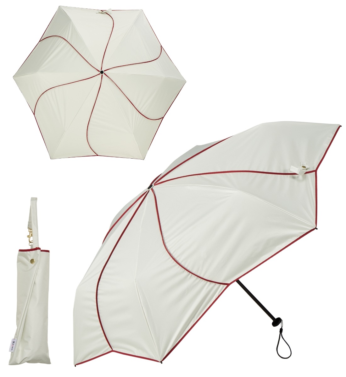 ひっくり返りにくい 超軽量 日傘 折りたたみ 晴雨兼用 U.Light～airia