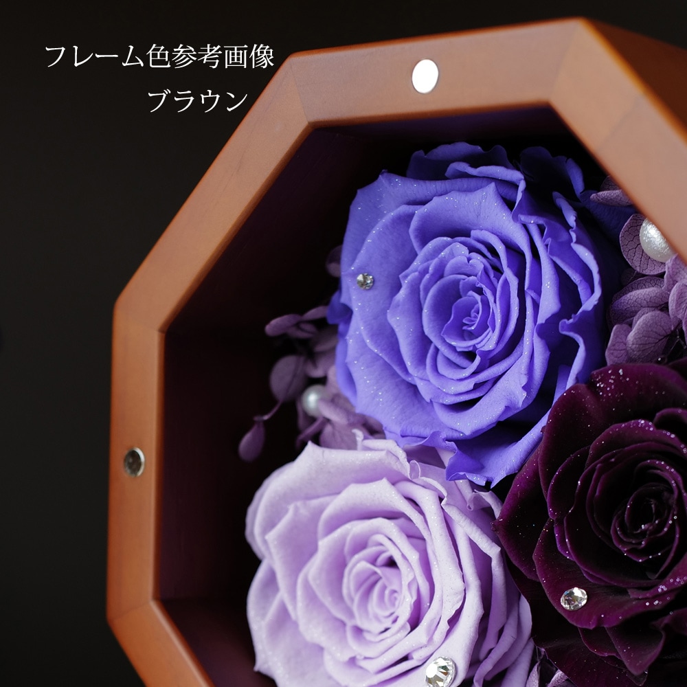 ピンクローズ プリザーブドフラワー 8角BOX Large | プリザーブド