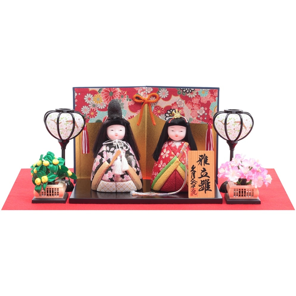 久月 木目込み手作りキット 『正絹 末広雛飾り』道具付 | ひな人形材料