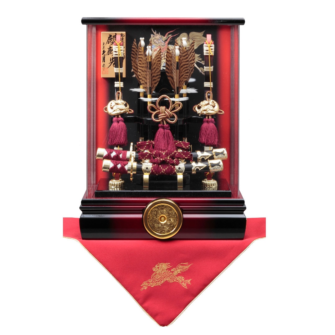 破魔弓ケース飾り 10号 麒麟児シリーズ アクリルケース 72EY-57