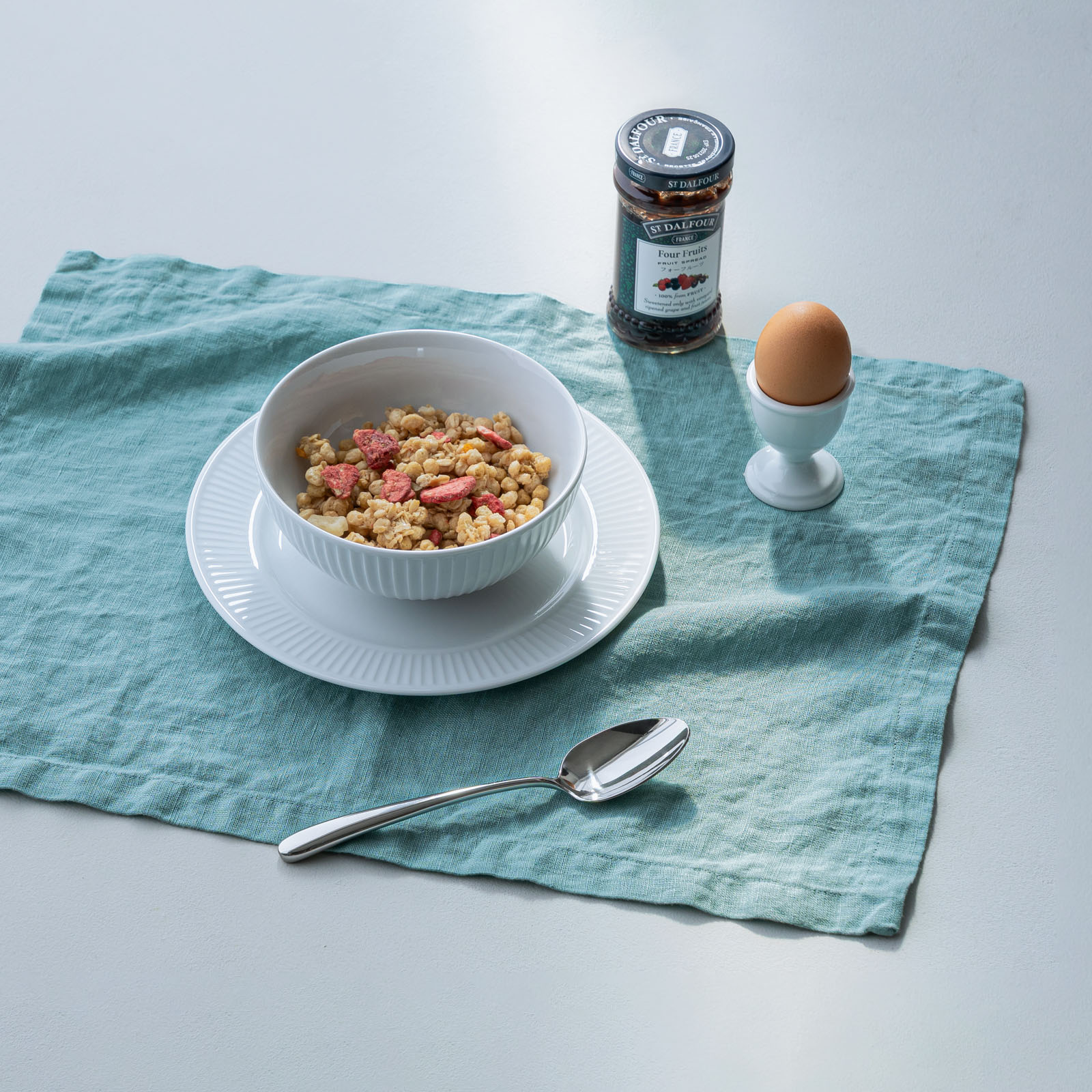 SONORO _ リネン ランチョンマット _ ブルーグリーン