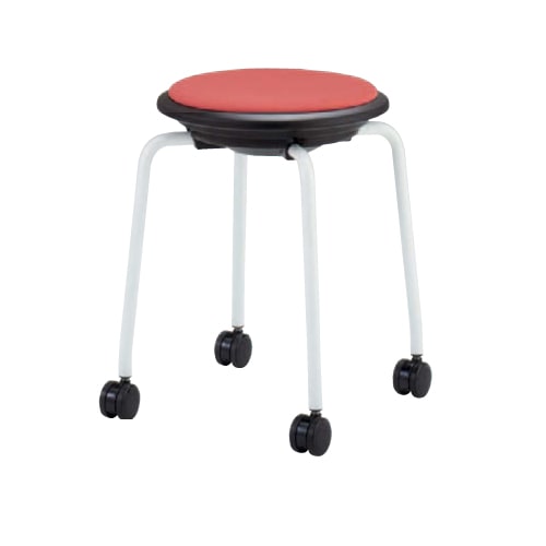 スツール オカムラ パッド付き 丸椅子 パイプ椅子 8110CZ-P（商品番号