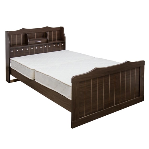 ベッド ダブル マットレス付き ダブルベッド パネルベッド フロア