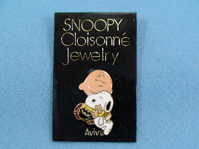 ビンテージ Aviva 1970～80's スヌーピー Pin スヌーピー＆チャーリー