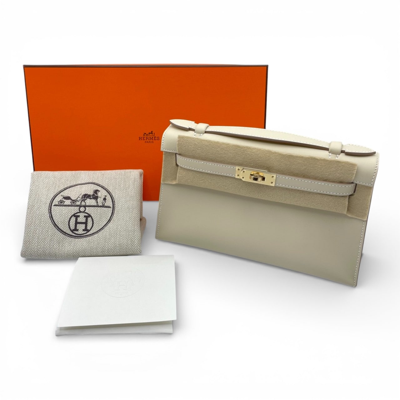 エルメス ポシェットケリー 22 クレ スイフト シャンパンゴールド金具