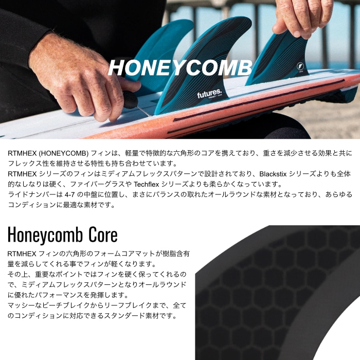 フューチャー フィン クワッドフィン ショートボード用 FUTURES. FIN