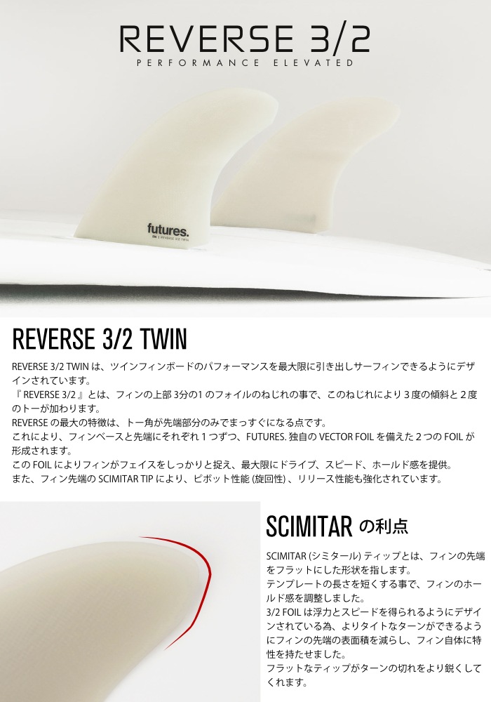 フューチャー フィン ツインフィン FUTURES. FIN フューチャーフィン