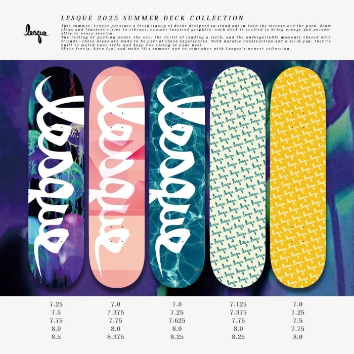スケボー デッキ スケートボード LESQUE レスケ 7.0インチ 7.25インチ