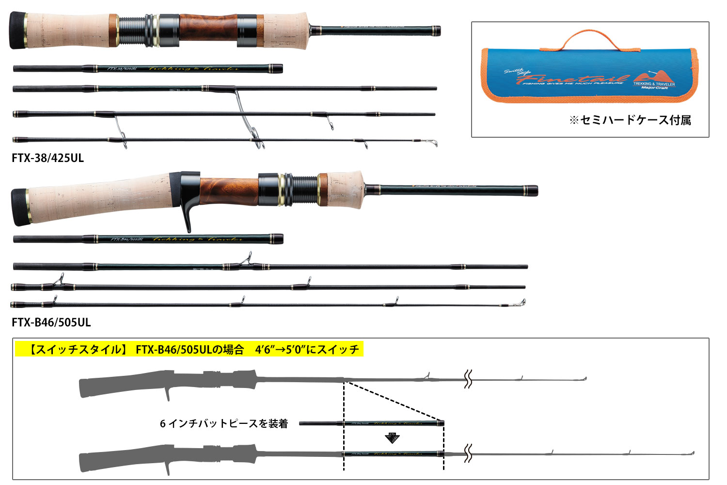 FTX-46/505UL トレッキング＆トラベラー ネイティヴトラウト ファイン